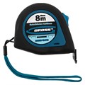 Рулетка "Ergonomisch",8 м x 25 мм,магнитный обрезиненный зацеп Gross 16798