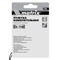 Рулетка Continuous fixation,5 м х 19 мм,двухкомпонентный корпус,плавная фиксация Matrix 16808