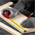 Рулетка Double fixation,5 м х 19 мм,обрезиненный корпус,двойная плавная фиксация Matrix 16812