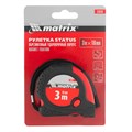Рулетка Status Magnet fixation,3 м х 16 мм,обрезиненный корпус,зацеп с магнитом Matrix 16822