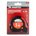 Рулетка Status Magnet fixation,5 м х 19 мм,обрезиненный корпус,зацеп с магнитом Matrix 16823