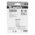 Рулетка Crystal,5 м х 19 мм,корпус из поликарбоната Matrix 16850