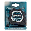 Рулетка Magnetisch 5 м х 19 мм,обрезиненный корпус,автоматическая фиксация,Нейлоновое покрытиеытие,зацеп с магнитом Gross 16859