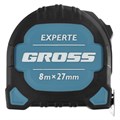 Рулетка Experte,8 м x 27 мм,двухкомпонентный корпус,магнит,двухсторонняя разметка,нейлон Gross 16866