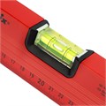 Уровень алюминиевый, 400 мм, 3 глазка, красный, линейка Matrix 16919