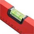 Уровень алюминиевый, 600 мм, 3 глазка, красный, линейка Matrix 16920