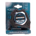 Рулетка Magnetisch 5 м х 25 мм,обрезиненный корпус,автоматическая фиксация,Нейлоновое покрытиеытие,зацеп с магнитом Gross 17069