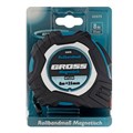 Рулетка Magnetisch 8 м х 25 мм,обрезиненный корпус,автоматическая фиксация,Нейлоновое покрытиеытие,зацеп с магнитом Gross 17070