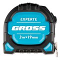 Рулетка Experte,3 м x 19 мм,двухкомпонентный корпус,магнит,двухсторонняя разметка,нейлон Gross 17073