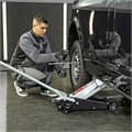 Домкрат гидравлический подкатной, 3.5 т, высота подъема 145-490 мм, с педалью Matrix 17218