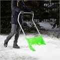 Движок для уборки снега пластиковый, 810 х 535 х 1300 мм, алюминиевая рукоятка, Сибртех 18424