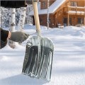 Лопата для уборки снега стальная оцинкованная, 330 х 365 мм, без черенка, Сибртех 18657
