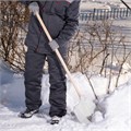 Лопата для уборки снега пластиковая, белая, 420 х 425 мм, без черенка, Сибртех 18666