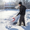 Лопата для уборки снега пластиковая, красная, 420 х 425 мм, без черенка, Сибртех 18668