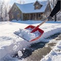 Лопата для уборки снега пластиковая, красная, 420 х 425 мм, без черенка, Сибртех 18668