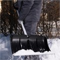 Лопата для уборки снега пластиковая, 530 х 375 х 1400 мм, алюминиевый черенок, Сибртех 18670