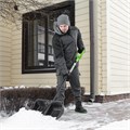 Лопата для уборки снега, полипропилен, 535х375х1400, стальной черенок, BASE Palisad 18675