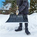 Лопата для уборки снега пластиковая, 350 х 350 х 1445 мм, деревянный черенок, 18683