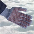 Перчатки трикотажные, акрил, ПВХ гель, "Протектор", серая туча, оверлок Сибртех 19011