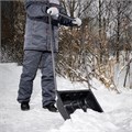 Движок для уборки снега пластиковый, 570 х 470 х 1300 мм, стальная рукоятка, Сибртех 19285