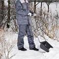 Движок для уборки снега пластиковый, 570 х 470 х 1300 мм, стальная рукоятка, Сибртех 19285