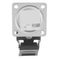 Колесо ПУ прозрачное поворотное с тормозом d-50 мм, крепление платформенное Сибртех 19324