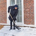 Лопата для уборки снега стальная эмалированная, 330 х 365 мм, без черенка, Сибртех 19370