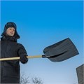 Лопата для уборки снега стальная эмалированная, 330 х 365 мм, без черенка, Сибртех 19370