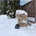 Лопата для уборки снега стальная эмалированная, 330 х 365 мм, без черенка, Сибртех 19370