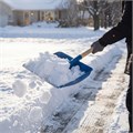 Лопата для уборки снега пластиковая, синяя, 420 х 425 мм, без черенка, Сибртех 19378