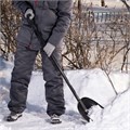 Лопата для уборки снега пластиковая, 385 х 410 х 1350 мм, алюминиевый черенок, Сибртех 19379