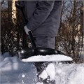 Лопата для уборки снега пластиковая, 385 х 410 х 1350 мм, алюминиевый черенок, Сибртех 19379