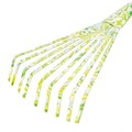 Грабли веерные 9 - зубые, 130 х 415 мм, стальные, пластиковая рукоятка, Flower Green, Palisad 19581