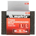 Губка для шлифования, 100 х 70 х 25 мм, мягкая, 3 шт, P 60/80, P 60/100, P 80/120 Matrix 19972