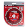 Диск алмазный, отрезной сегментный, 115 х 22.2 мм, сухая резка Matrix Professional 20035