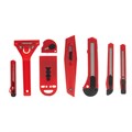 Набор ножей, выдвижные лезвия, 9 мм-3 шт, 18 мм-2 шт, скребки 40 и 52 мм Matrix 20724
