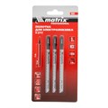 Полотна для электролобзика по дереву, 3 шт, T101B, 75 х 2.5 мм, HCS Matrix Professional 20886