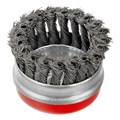 Щетка для УШМ Heavy Duty, 80 мм, М14, "чашка", крученая проволока 0.5 мм Matrix 21766