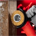 Щетка для УШМ, 100 мм, посадка 22.2 мм, плоская, латунированная витая проволока Matrix 21770