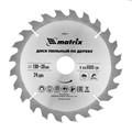 Пильный диск по дереву, 190 х 30 мм, 24 зуба Matrix Professional 22020