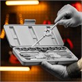 Набор метчиков и плашек М3-М12, плашко-метчикодержатель, 20 предметов, пластиковый бокс Sparta 22198