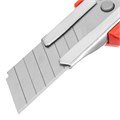 Нож, 18 мм, выдвижное лезвие "Quick blade" металлическая направляющая, двойная фиксация, эргономичная двухкомпонентная рукоятка Matrix 22239