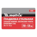 Гладилка из нержавеющей стали, 280 х 130 мм, зеркальная полировка, пластмассовая ручка, зуб 10 х 10 мм Matrix 22738