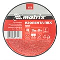 Изолента ПВХ, 19 мм х 20 м, черная, 150 мкм Matrix 23024
