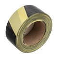 Лента сигнальная, 50 мм х 200 м, черно-желтая Сибртех 23095