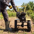 Мотоблок DPT-270X, 7 л.с, дисковое сцепление, ширина 90 см, глубина 35 см, фрез 3 х 4, ВОМ, передачи 2В/1Н Denzel 23848