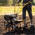 Мотоблок DPT-370X, 7 л.с, дисковое сцепление, ширина 90 см, глубина 35 см, фрез 3 х 4, ВОМ, передачи 3В/1Н Denzel 23851