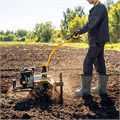 Мотоблок DPT-370X, 7 л.с, дисковое сцепление, ширина 90 см, глубина 35 см, фрез 3 х 4, ВОМ, передачи 3В/1Н Denzel 23851