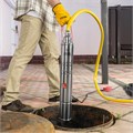 Скважинный насос DWS-4-150, винтовой, диаметр 4", 1300 Вт, 2000 л/ч, напор 150 м Denzel 23868
