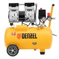 Компрессор DLS950/24 безмаслянный малошумный 950 Вт, 165 л/мин, ресивер 24 л Denzel 24004